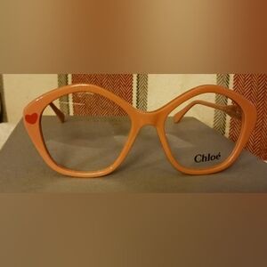 Chloe pink heart eyeglasses